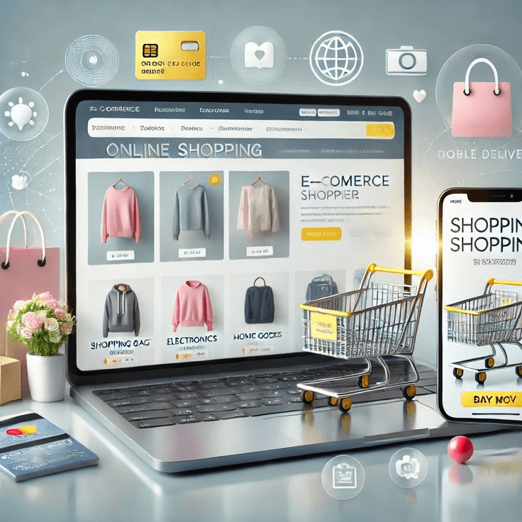 Custom website design graphic showing responsive layouts